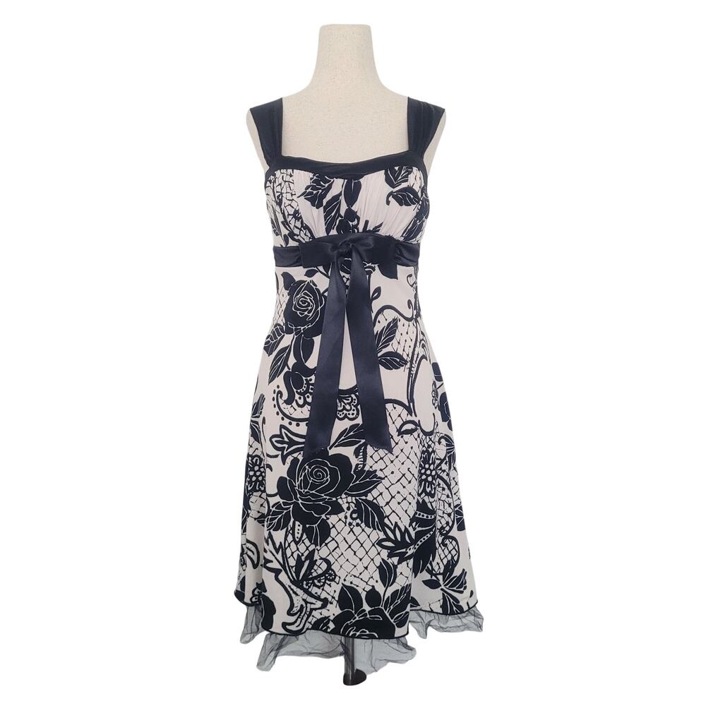 Y2k My Michelle Floral Babydoll Lace Print Dress Size M Fairy Grunge Emo Edgy